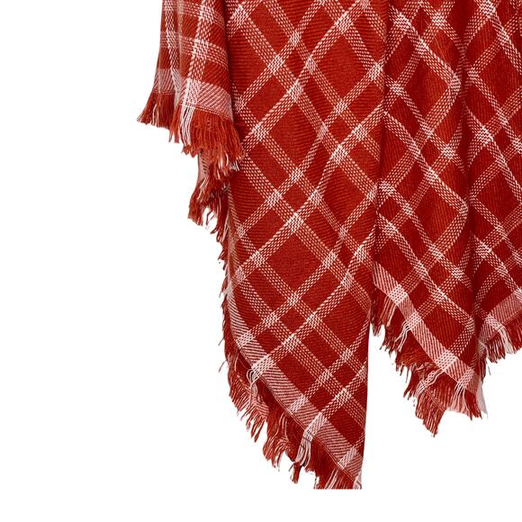 Madewell Blanket Scarf Plaid Rust NWOT - Picture 3 of 6
